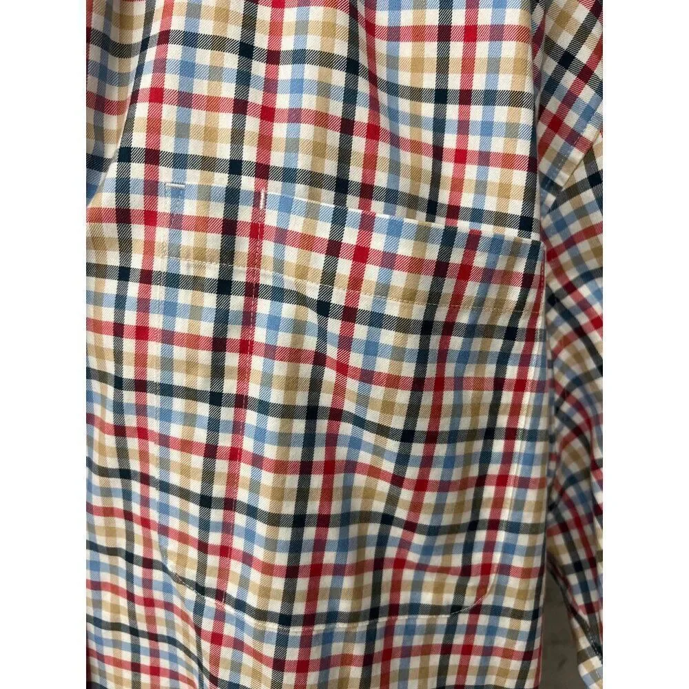 Duluth Multicolored Checked Short Sleeve Men's Shirt Size 2XL